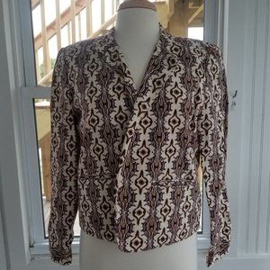 Silk and Linen Jacket Hidden Pockets and Cuffs